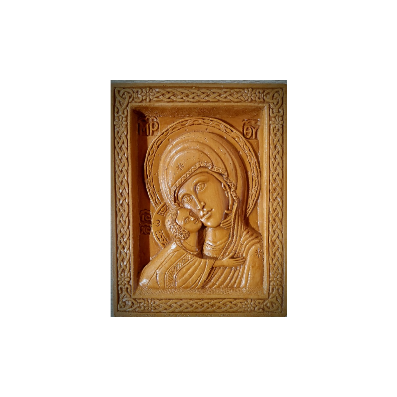 Vosková ikona Panny Marie Bolestná s Kristem