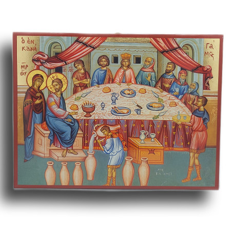 Ikona Krista na Svatbě v Káně Galilejské, Příběh Prvního Zázraku