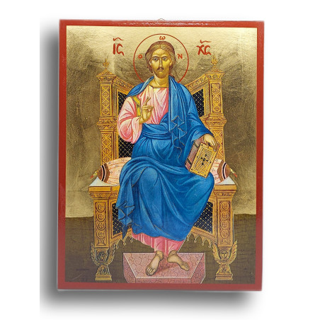 Ikona žehnajícího Ježíše Krista na trůnu