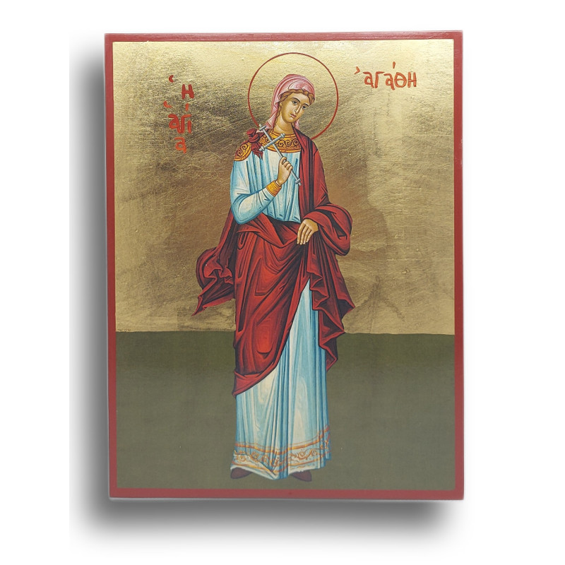 Ikona Svaté Agáty - Chránkyně čistoty a mučednice