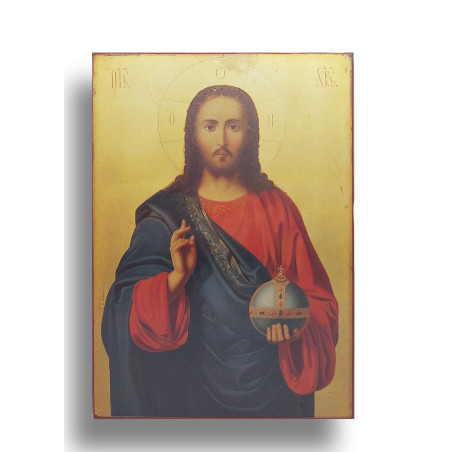 Žehnající Kristus Alfa a Omega