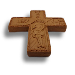 Voskový kříž s křtem Páně