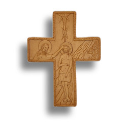 Voskový kříž s křtem Páně