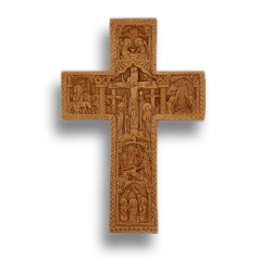 Voskový kříž s vyobrazením života Krista