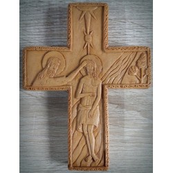 Voskový kříž s křtem Páně