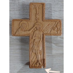 Voskový kříž s křtem Páně