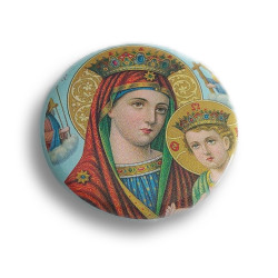 Kovové Odznáčky s Pannou Marií a Kristem