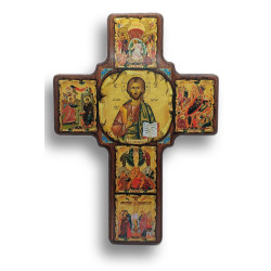 Byzantský Kříž s Ikonou Žehnajícího Krista
