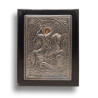 Kovová Ikona Sv. Jiří bojujícího s drakem