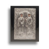 Kovová Ikona Svatých Kosmy a Damiána