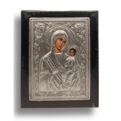 Kovová ikona Panny Marie Naslouchající Služebnice
