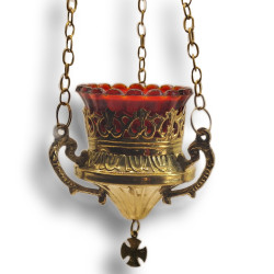 Závěsná Olejová Lampa  pozlacená - Řecký Design