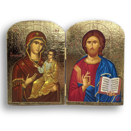 Diptych Matka Boží s Kristem a Spasitel