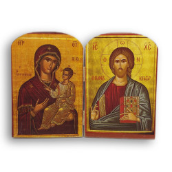 Diptych Matka Boží Hodigitria a Kristus Pantokrator