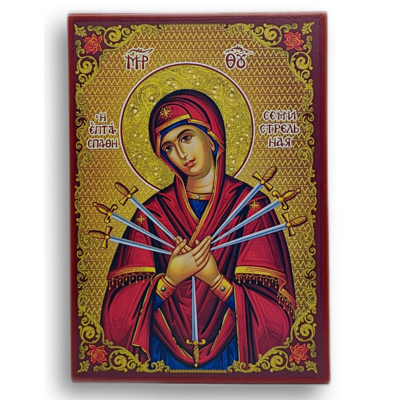 Ikona Panny Marie Sedmibolestné (ruský styl)