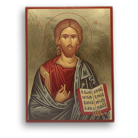 Ikona Kristus žehnající, Byzantský styl, Dřevěná, Hora Athos