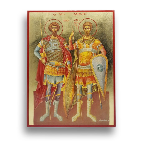 Ikona svatých Theodora Tyrského a Theodora Strateláta