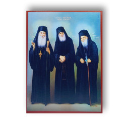 Ikona Moderních Mnišských Světců – Iakovos, Paisios, Porphyrios