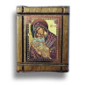 Samonalepovací Dřevěná Ikonka Panny Marie s Kristem