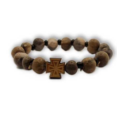 Náramek ze Slz Panny Marie s ortodoxním křížem