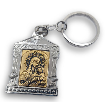 Klíčenka s ikonou panny Marie a Krista