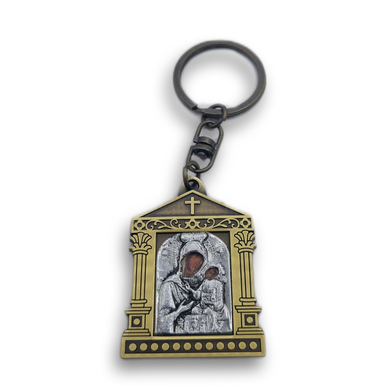 Klíčenka s Reliéfem Panny Marie a Krista - Bronzový Tón