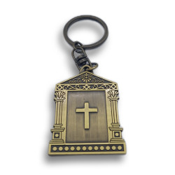 Klíčenka s Reliéfem Panny Marie a Krista - Bronzový Tón