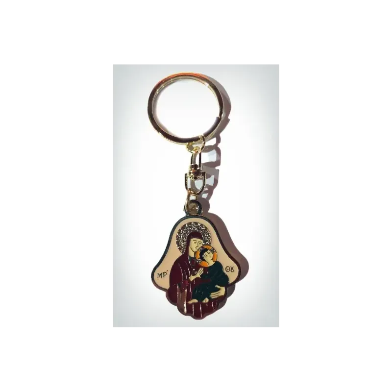 Klíčenka s Pannou Marií a Kristem na dlani
