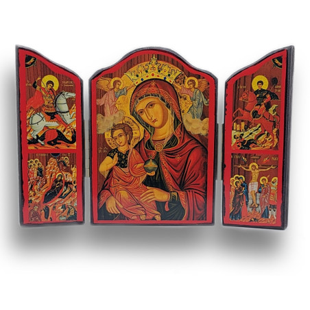 Triptych "Panna Marie s Dítětem" s sv. Jiřím a sv. Demetriem