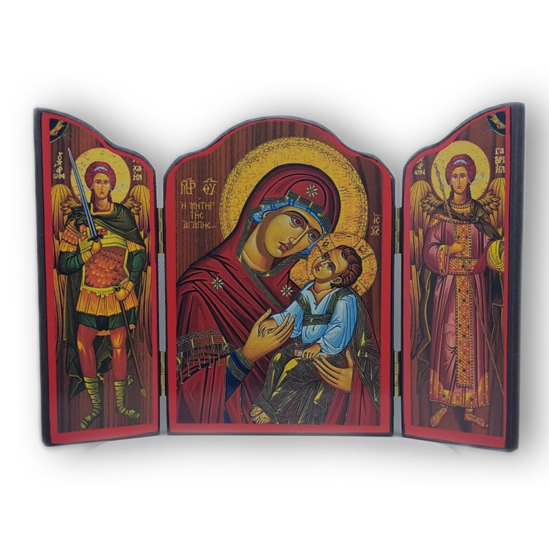 Triptych "Panna Maria s Dítětem" mezi Archanděly Michaelem a Gabrielem