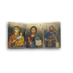 Triptych Deisis: Žehnající Kristus, Panna Marie a Sv. Jan Křtitel