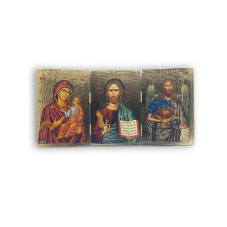 Triptych Deisis: Žehnající Kristus, Panna Marie a Sv. Jan Křtitel III.