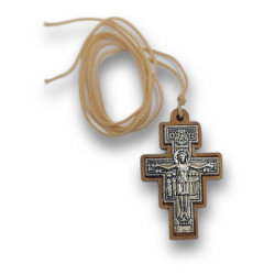 Řecký gravírovaný dřevěný kříž na krk B