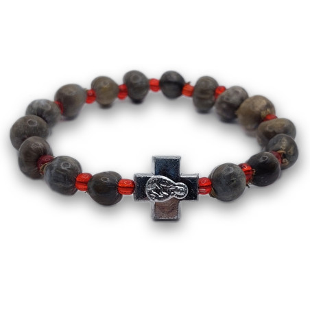 Náramek Slzy Panny Marie s ikonickým křížkem