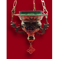 Ortodoxní vigilská olejová lampa - zlatá barva