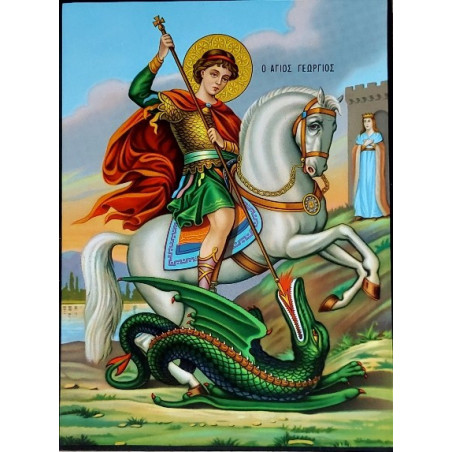 Ikona Svatého Jiří bojujícího s drakem