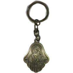 Klíčenka s Pannou Marií a Kristem na dlani A