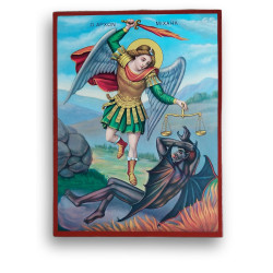 Obraz archanděla Michaela bojujícího s ďáblem