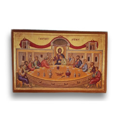 Dřevěná krabička s ikonou Poslední večeře Páně III