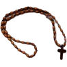 Východní dřevěný kříž s korálky na krk B