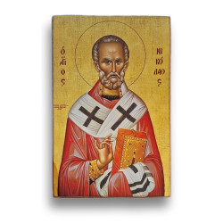 Dřevěná krabička s ikonou sv. Mikuláše I.