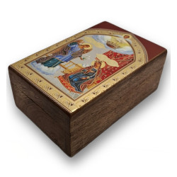 Dřevěná krabička s ikonou Zvěstování Panny Marie