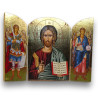 Triptych s žehnajícím Kristem a archanděly Michaelem a Gabrielem