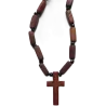 Východní dřevěný kříž s korálky na krk G