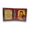 Ikonový diptych s Pannou Marií a modlitbou Otčenáš (11 x 6,5 cm)