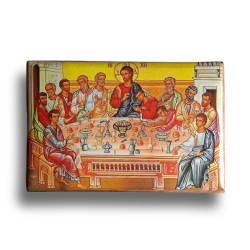 Kopie Dřevěná krabička s ikonou Poslední večeře Páně III