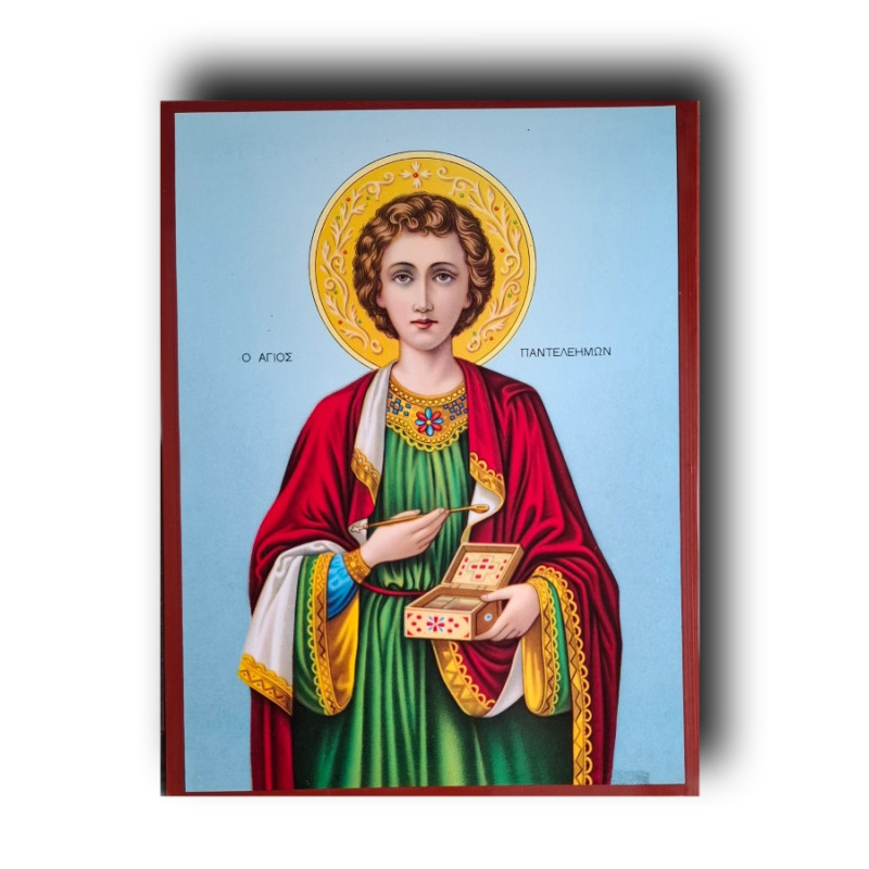 Ikona svatého Panteleimona – byzantský styl
