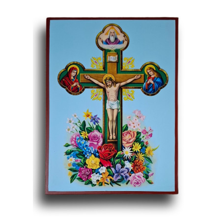 Ukřižování Krista – s Bohem Otcem, Pannou Marií a sv. Marií Magdalénou