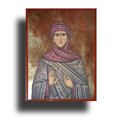 Ikona svaté Theoktisty z Lesbu – Modlitba v tichu pouště