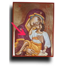Ikona Panny Marie „Umilostivující“ – jemně poškozená, ale srdcem neporušená